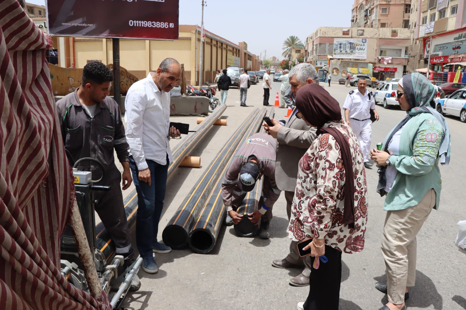 السكرتير العام المساعد يتفقد مستجدات كوبري الشاملة